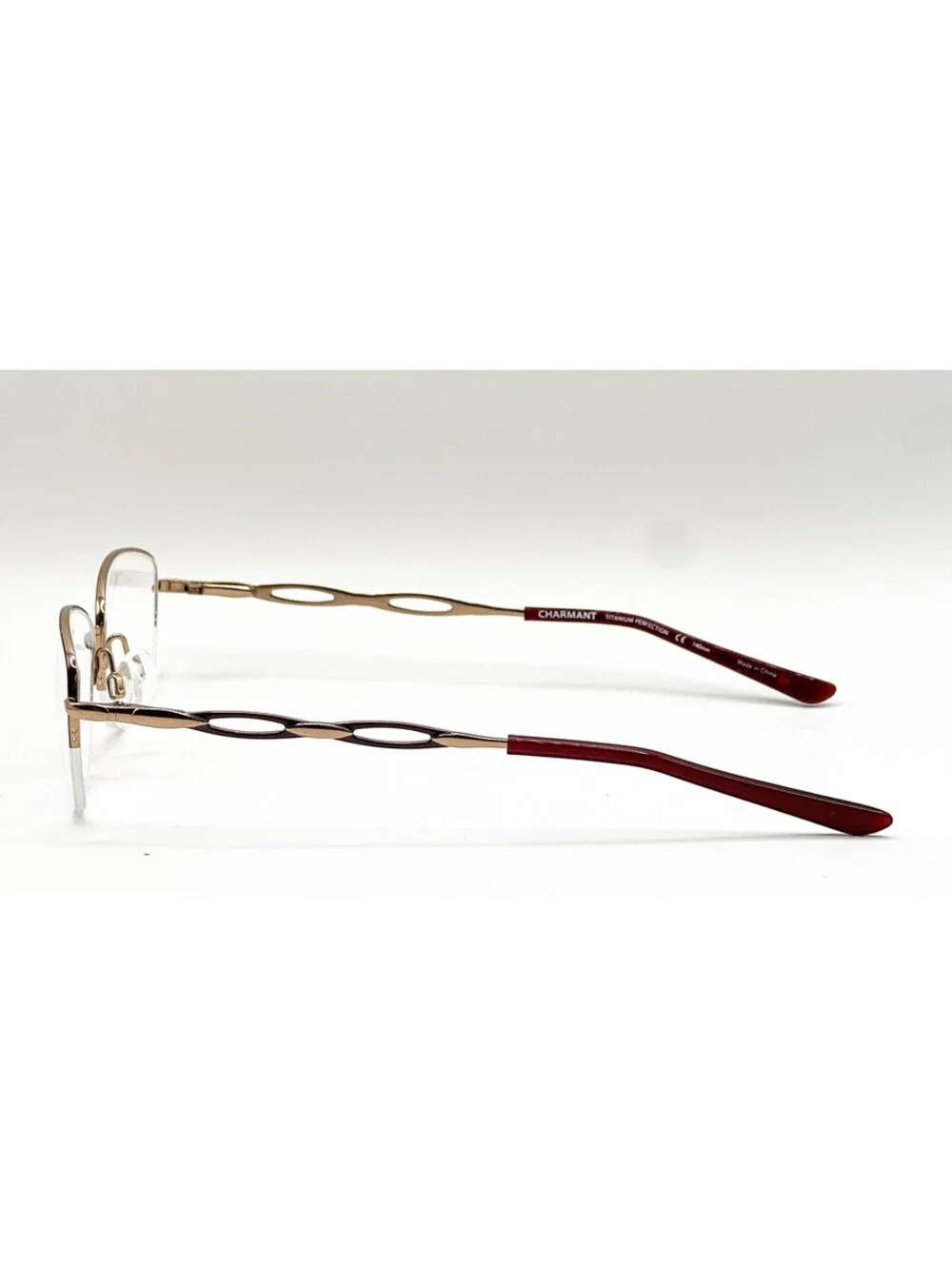 Charmant CH29201 BU Burgundy Oval Authentic Eyeglass Frames 51-17-140
